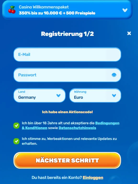 spinfin casino registrieren