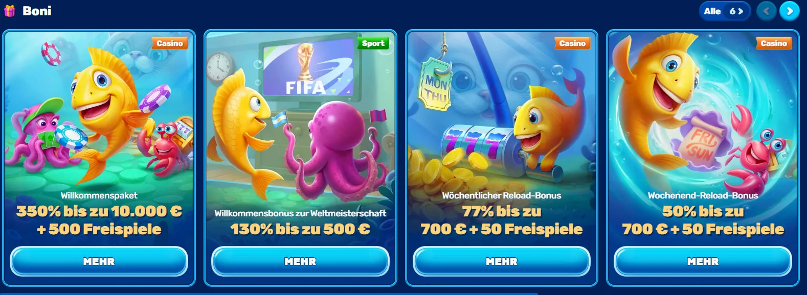Spinfin Casino Boni
